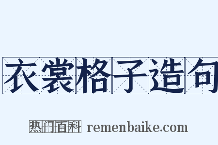 衣裳格子造句是什么意思的图片